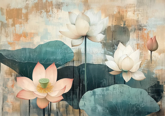 Japanese Lotus Wall Art Print