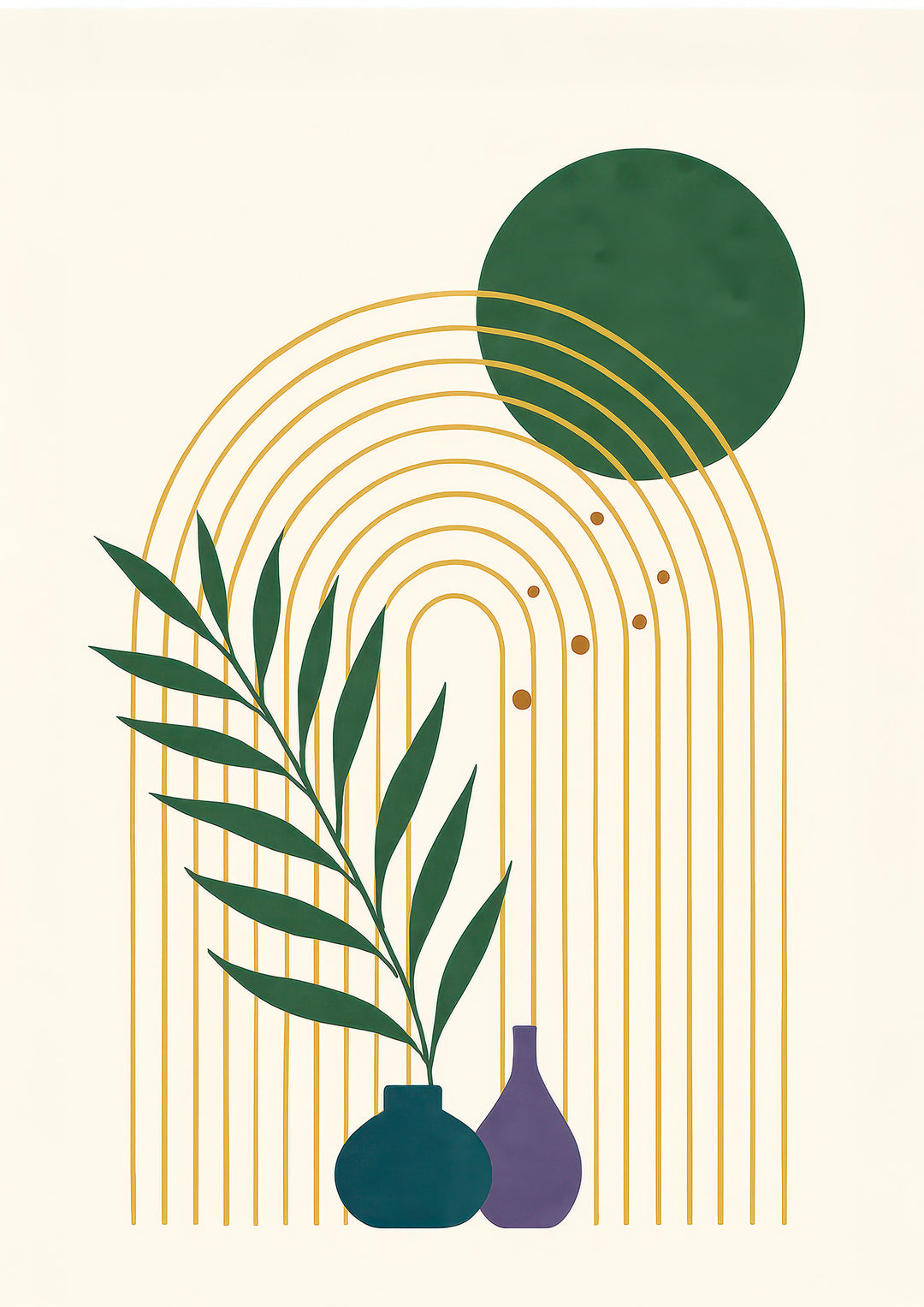 Geometric Botanical Wall Art Print