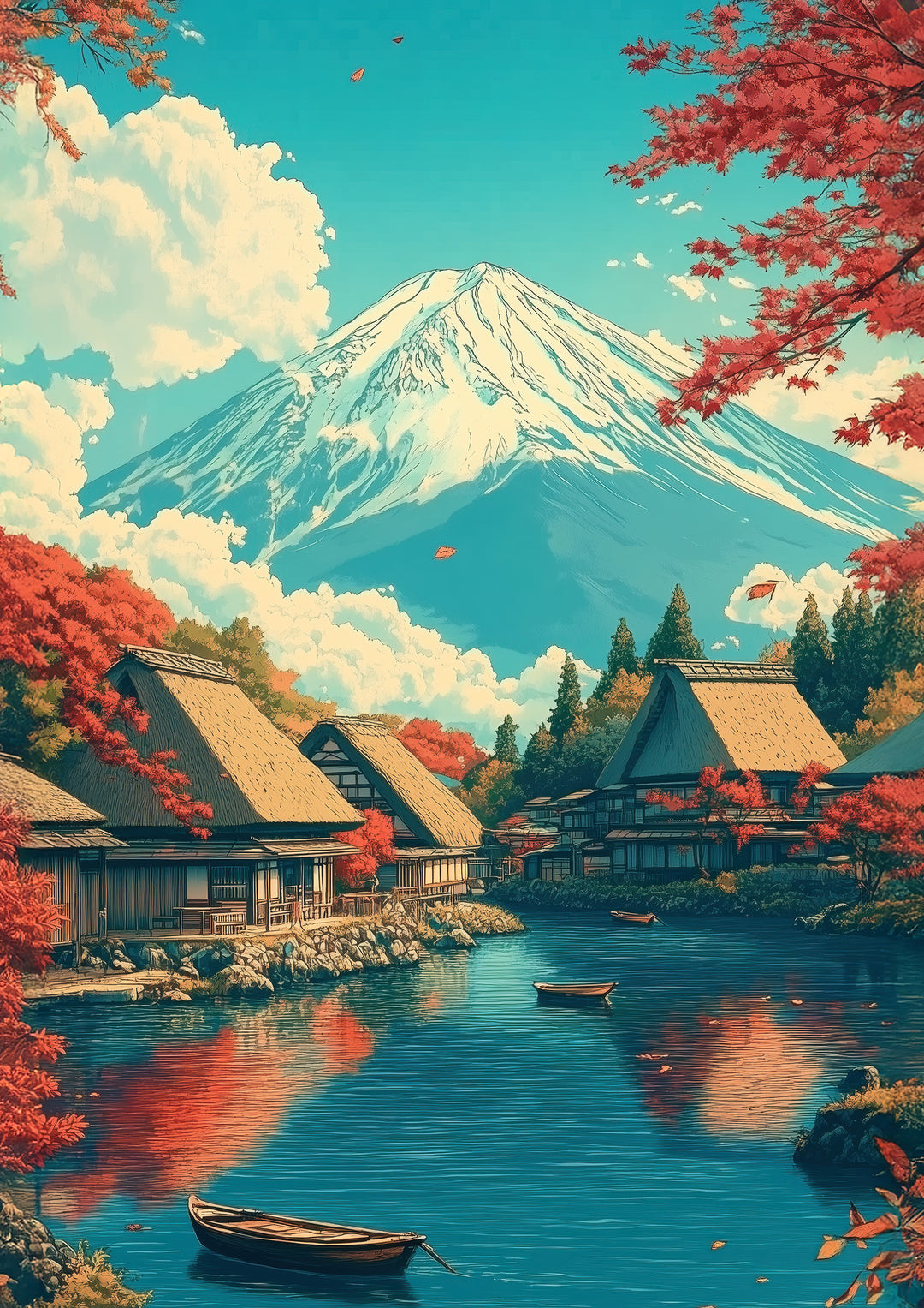 Japanese Lake Print