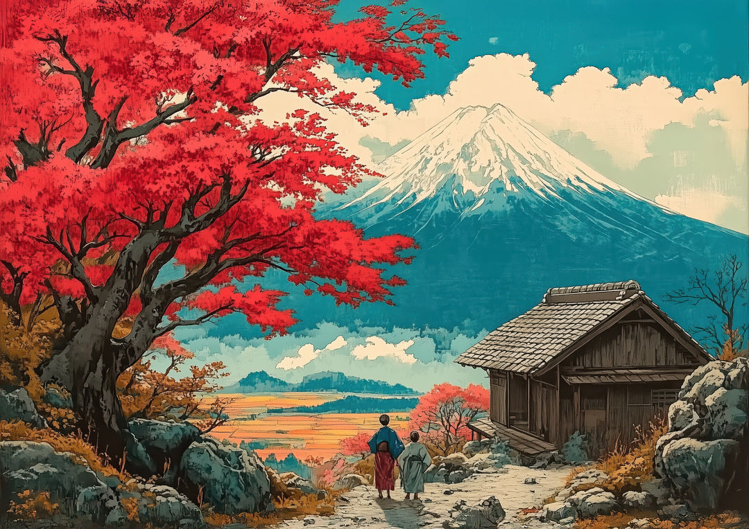 Japanese Mountain Scenery Art