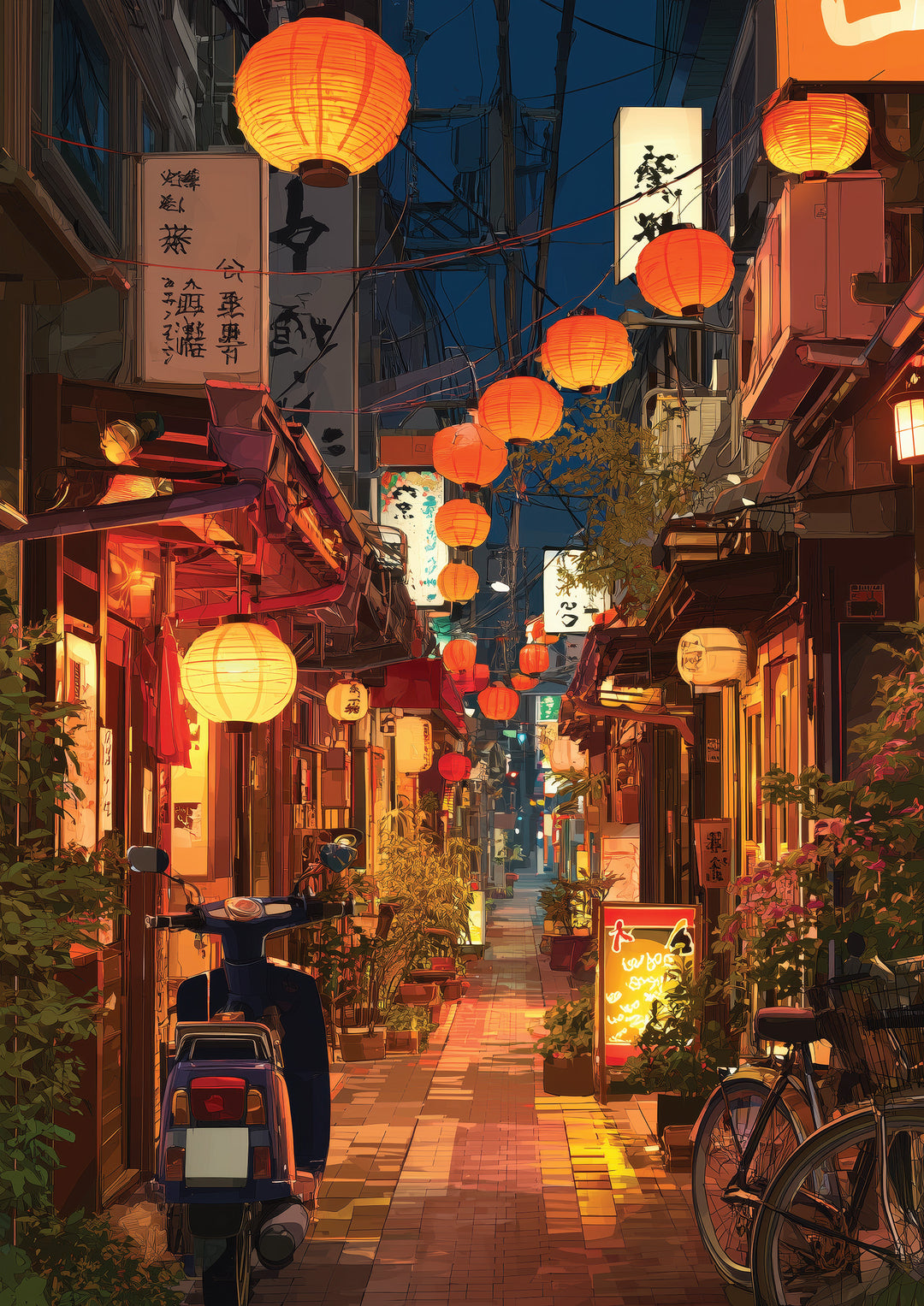 Lantern Alley at Night