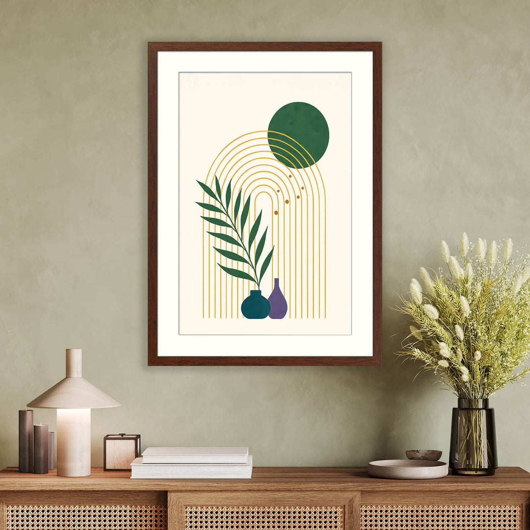 Geometric Botanical Wall Art Print