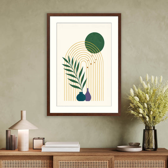 Geometric Botanical Wall Art Print