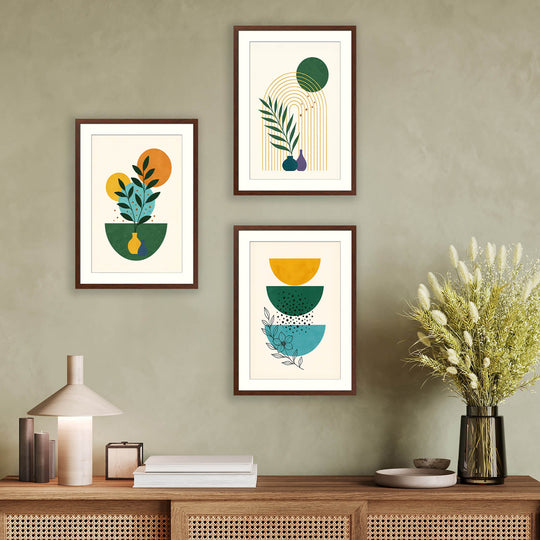 Geometric Botanical Wall Art Print