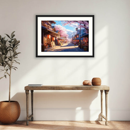 Japanese Street House Print