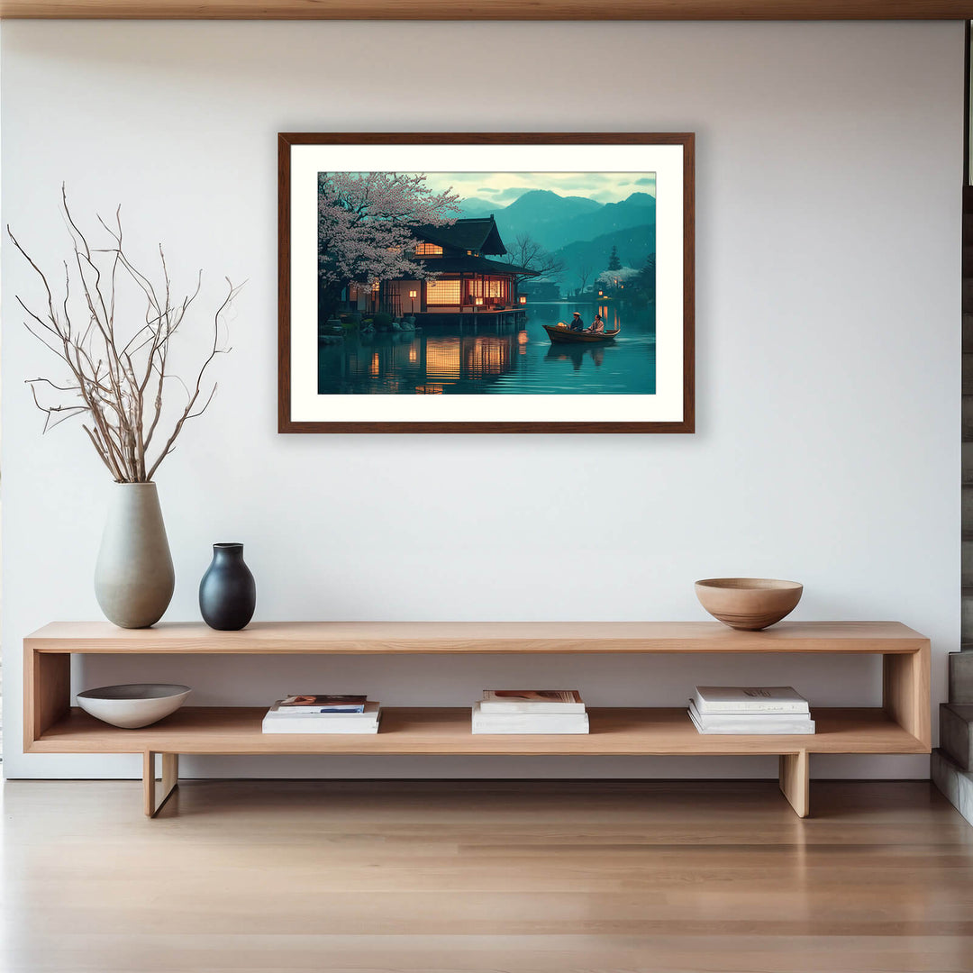 Japanese Lake House Print
