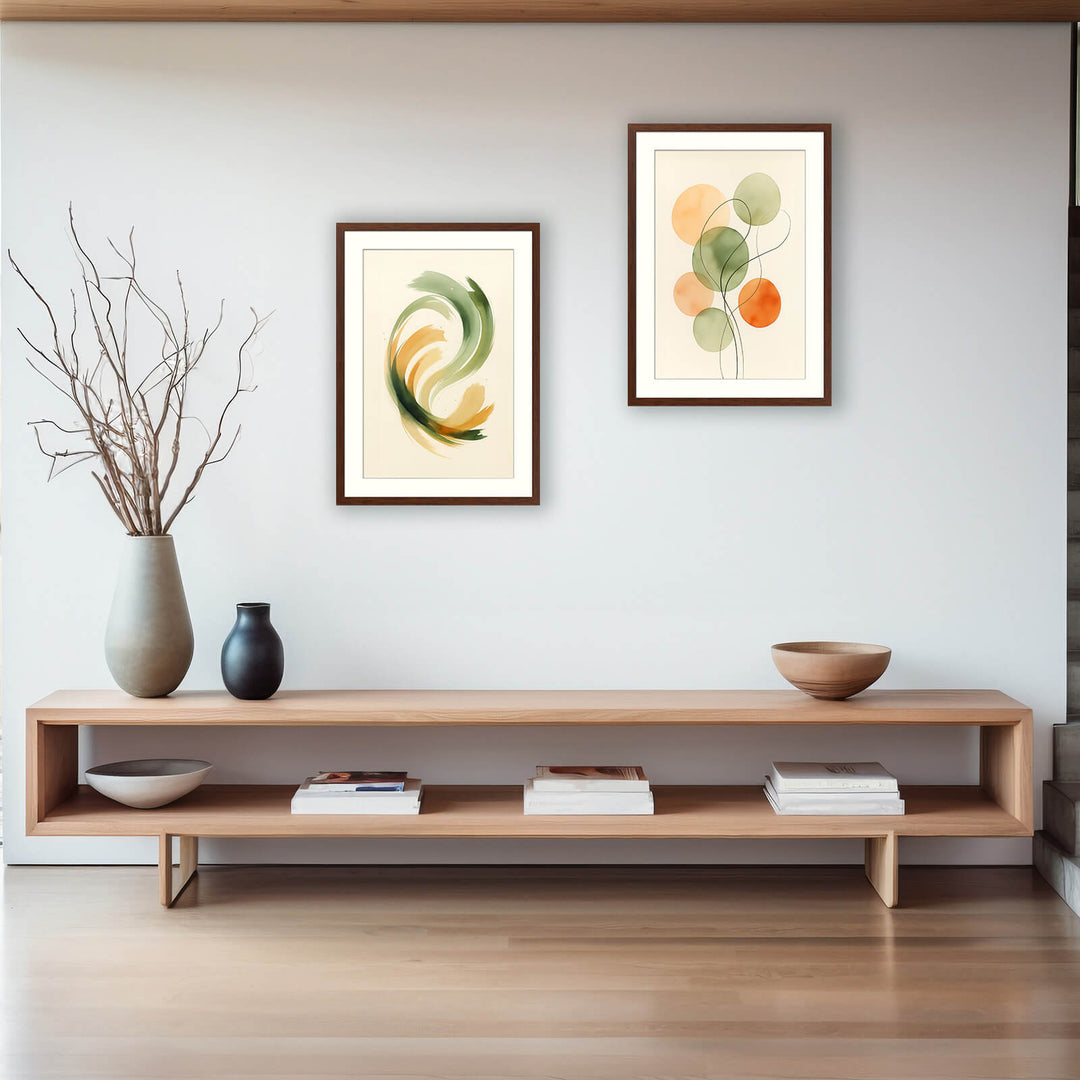 Watercolor Style Geometric Decor