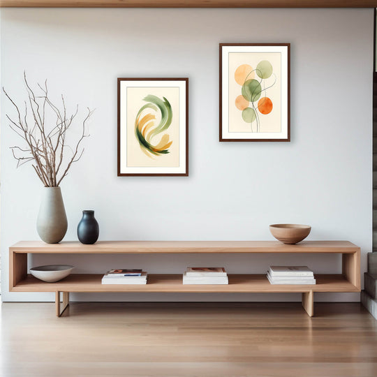 Watercolor Style Geometric Decor