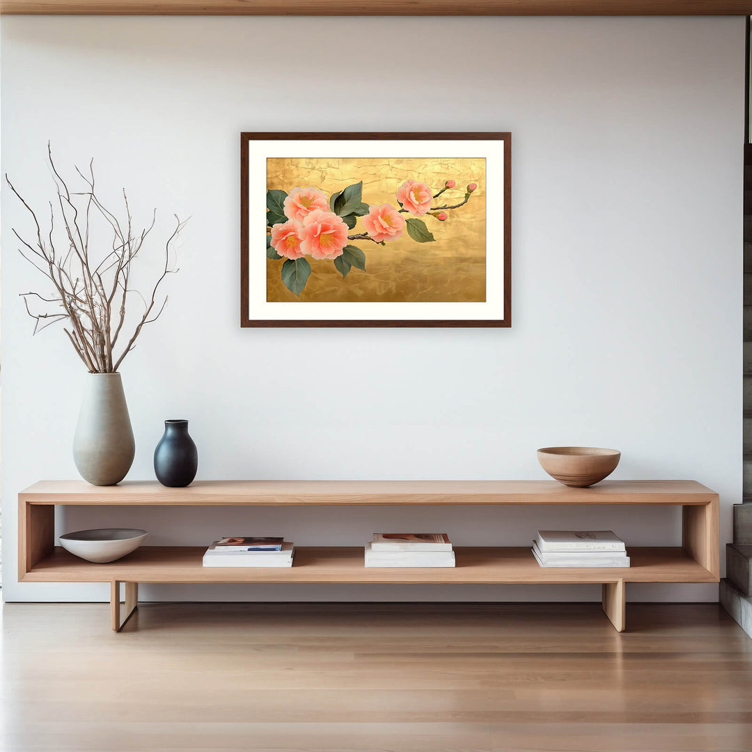 Gold Cherry Blossom Wall Art
