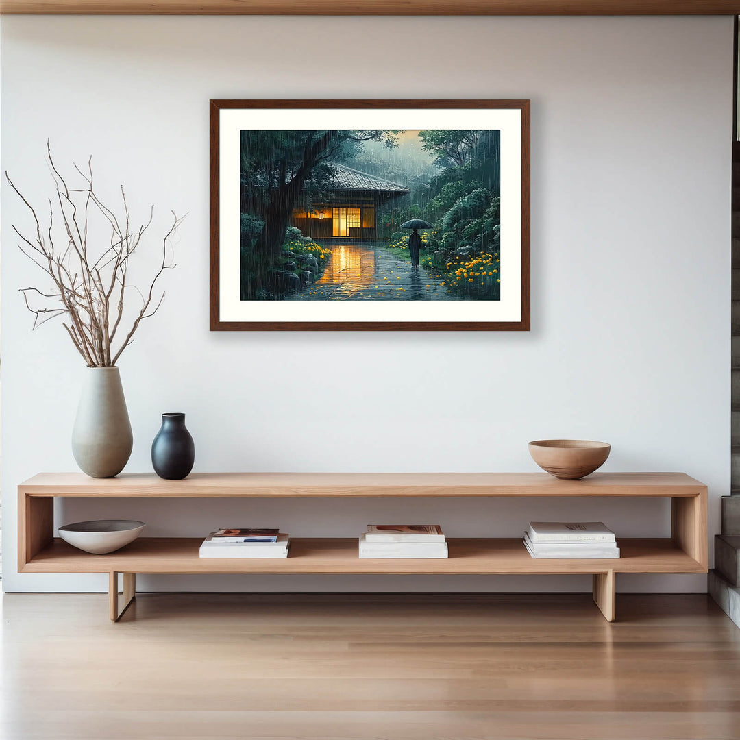 Rainy Night Japan Art Print