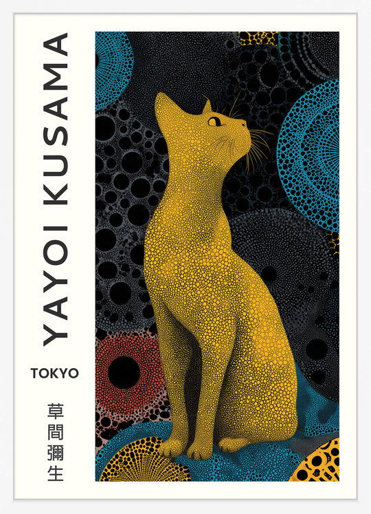 Yayoi Kusama Golden Cat Poster