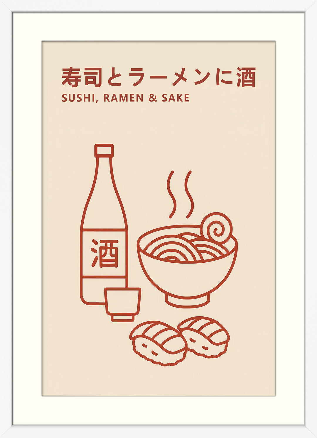 Minimalist Japanese Food Print