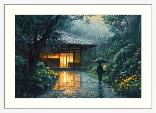 Rainy Night Japan Art Print