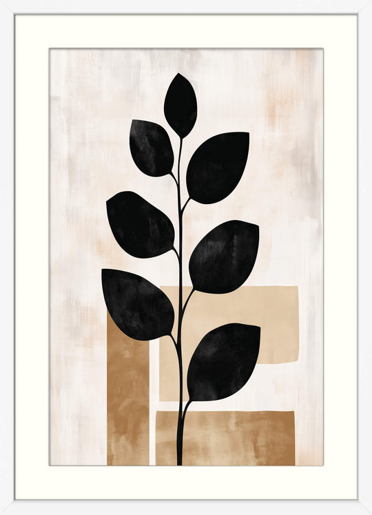 Japandi Abstract Leaf Print
