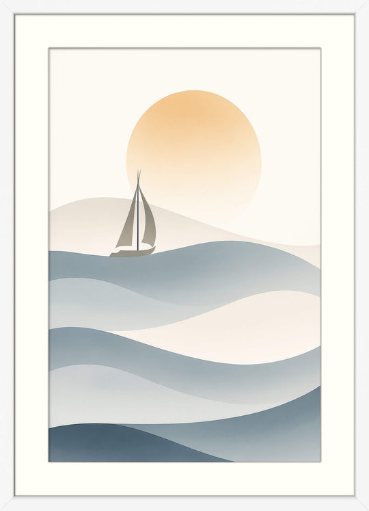 Minimalist Sailboat Wall Art