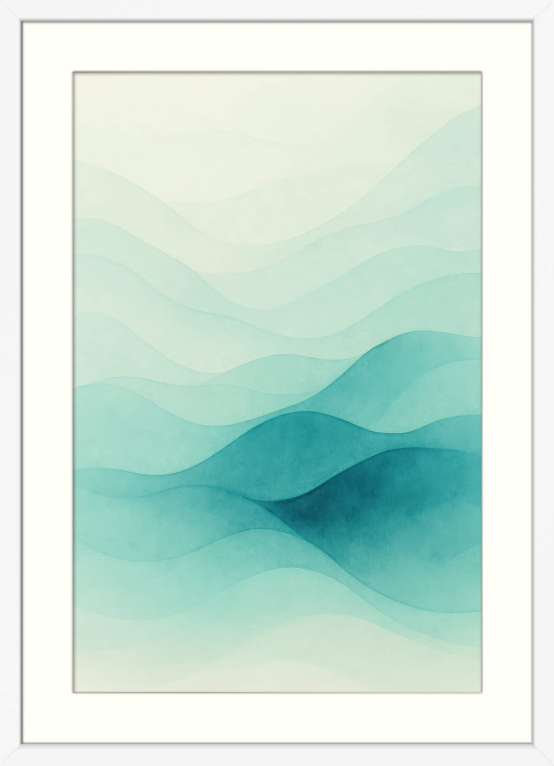Aqua Abstract Wall Art