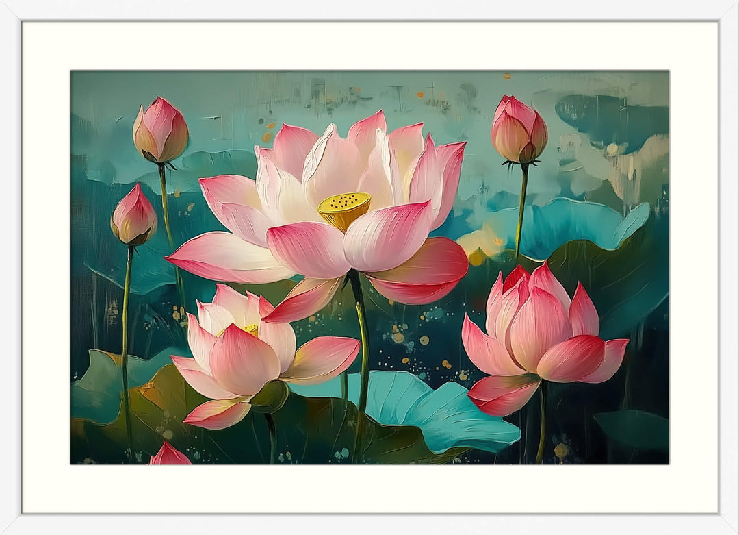 Japanese Lotus Wall Art Print