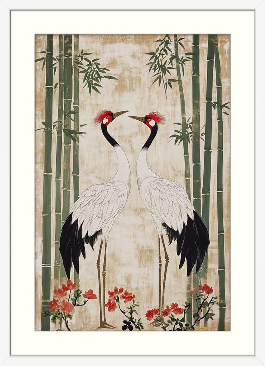 Cranes in Bamboo Forest