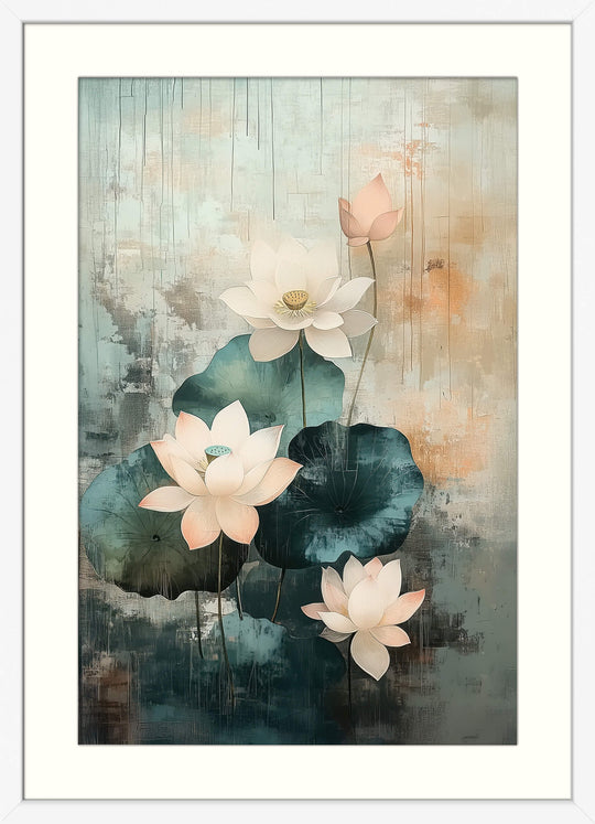 Japanese Lotus Wall Art Print