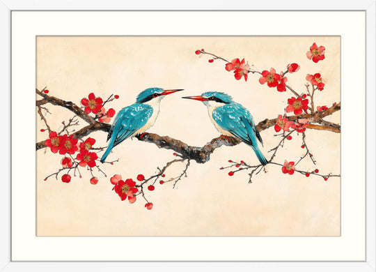 Bird Cherry Blossom Wall Art
