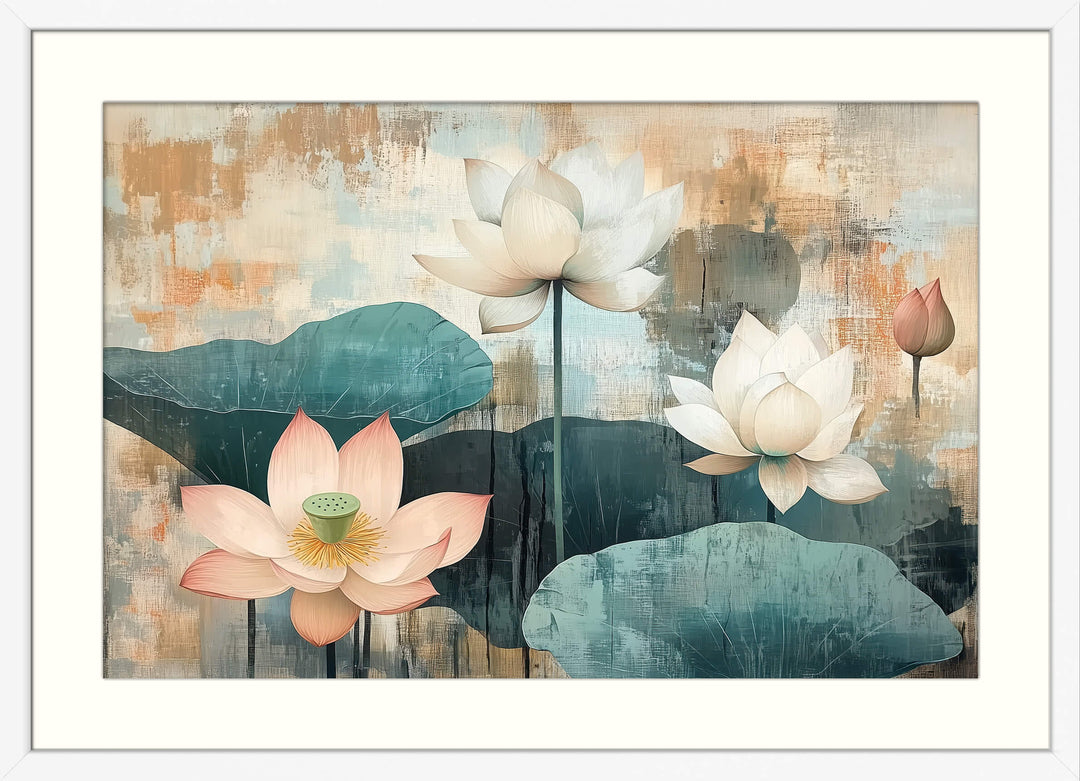 Japanese Lotus Wall Art Print