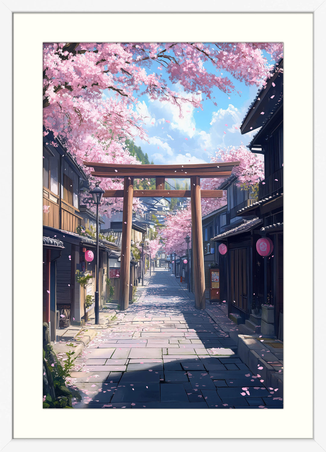 Japanese Cherry Blossom Wall Art Print