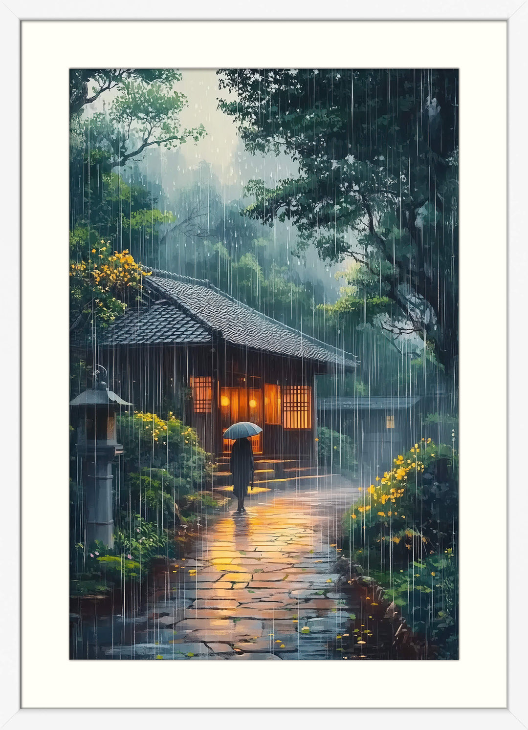 Japanese Rain Wall Art