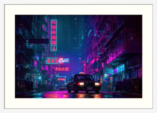 Neon City Wall Art Print