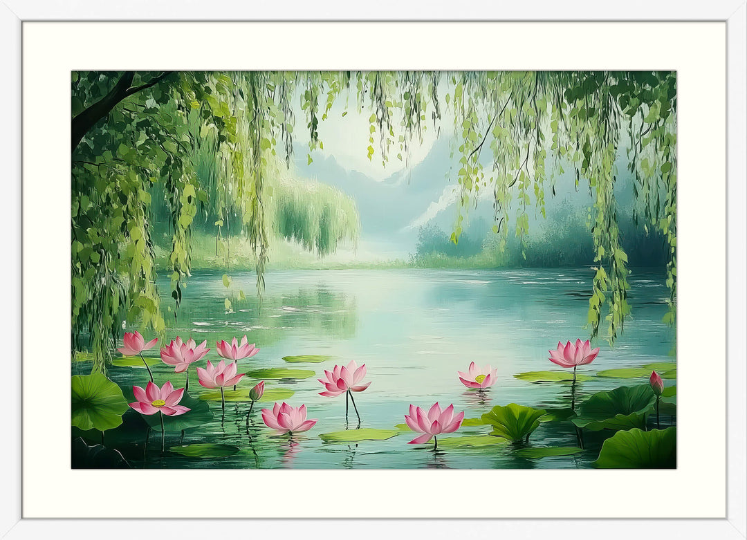Japanese Lotus Pond Wall Art
