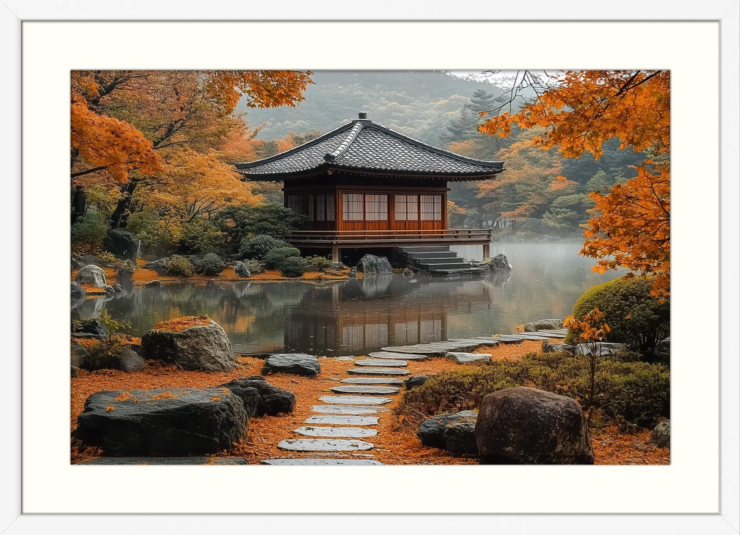 Japanese Garden Autumn Wall Art