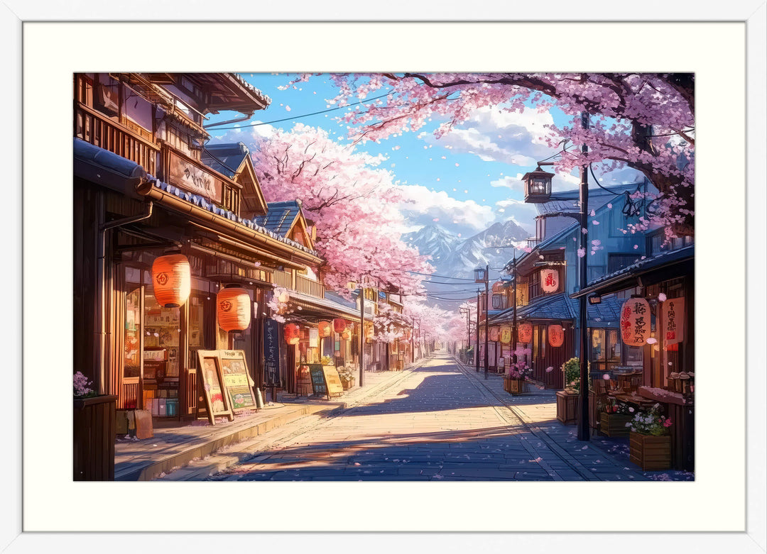 Japanese Street House Print