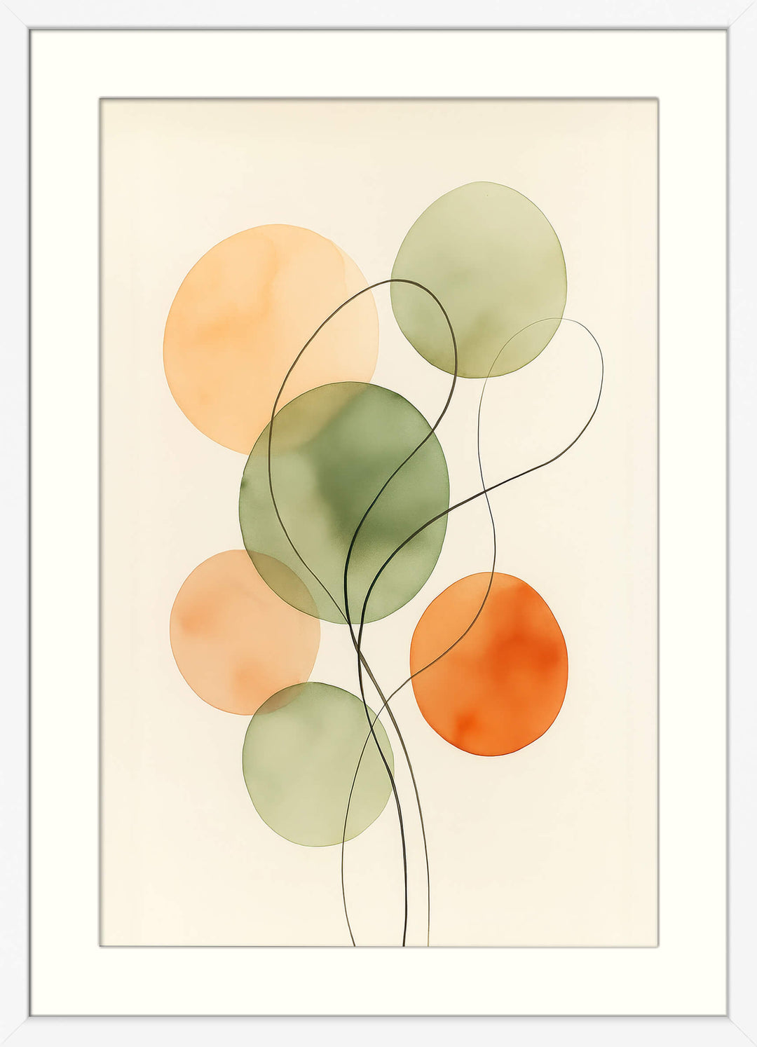 Watercolor Style Geometric Decor