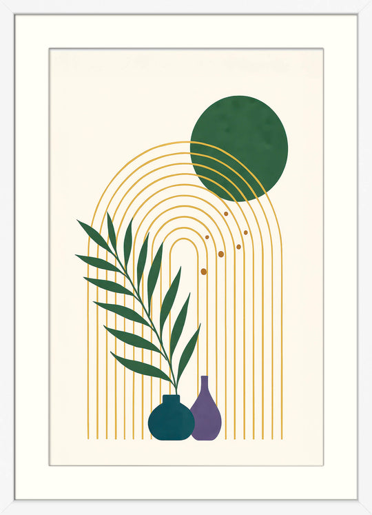 Geometric Botanical Wall Art Print