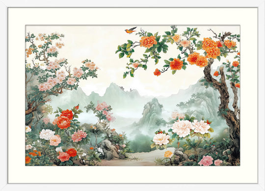 Japanese Floral Landscape