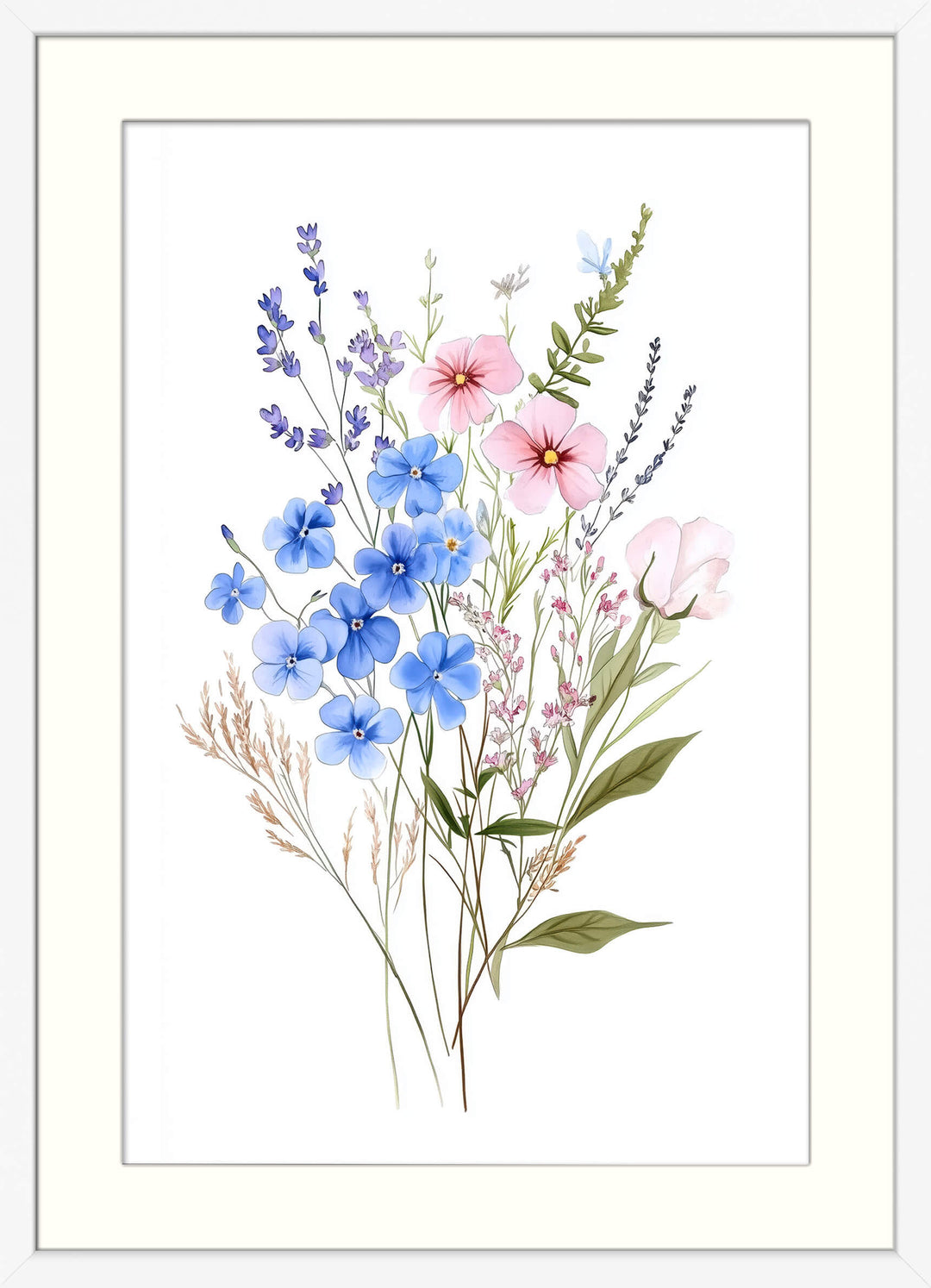 Botanical Flower Wall Art Print