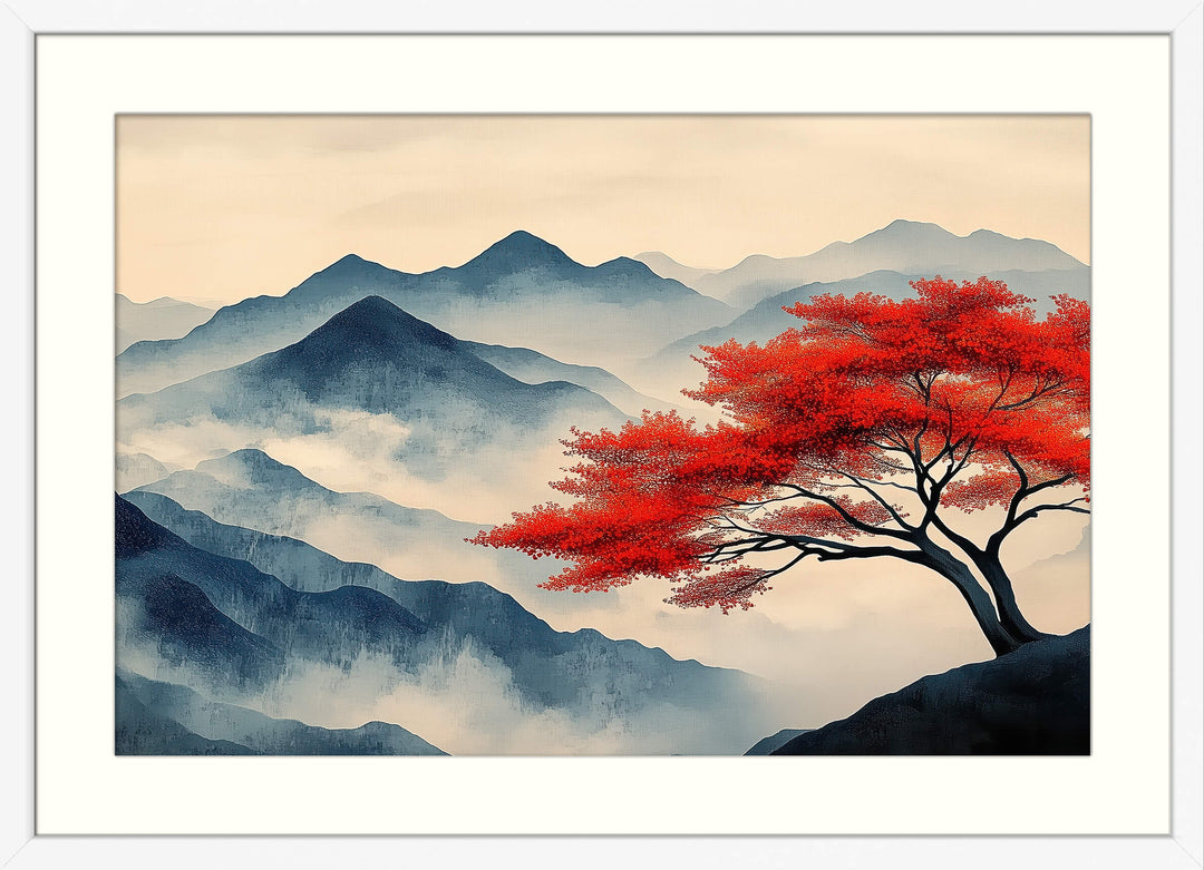 Red Maple Mountain Landscape