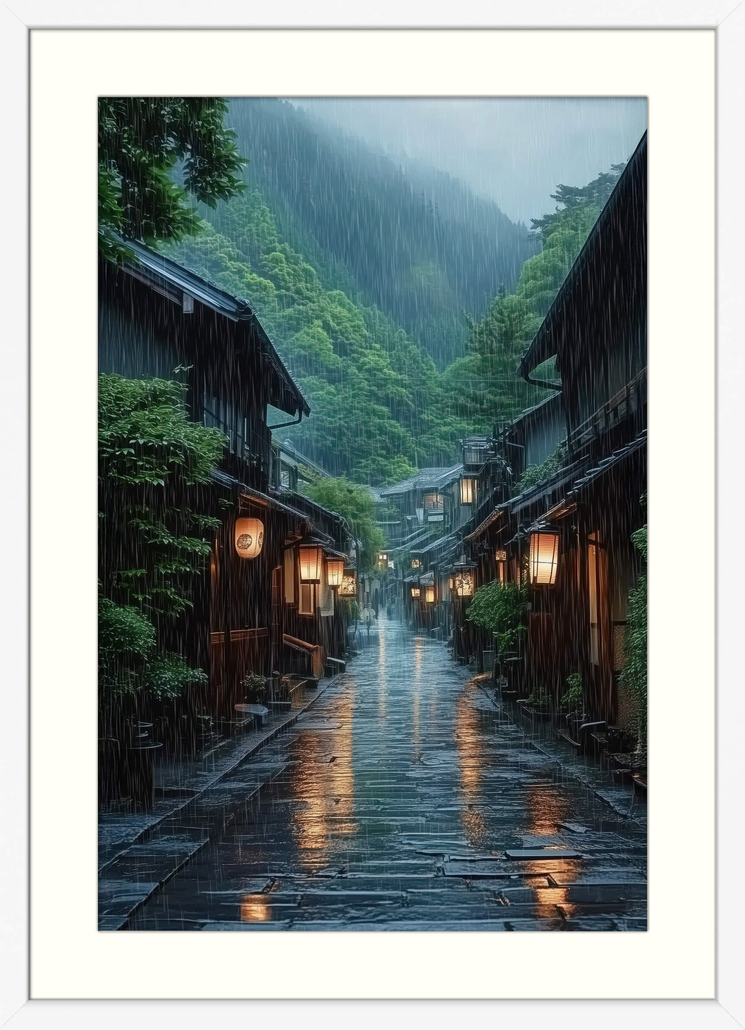 Rainy Street Japan Print