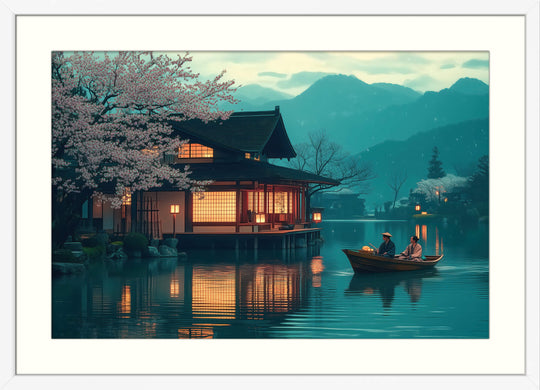 Japanese Lake House Print