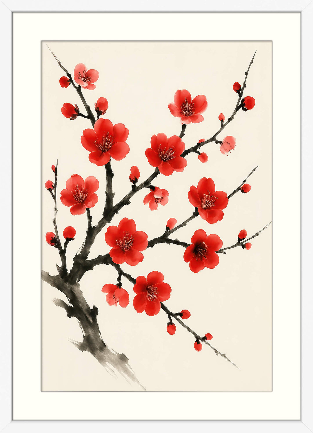 Sumi‑e Blossom Print