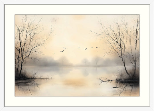 Misty Lake Landscape